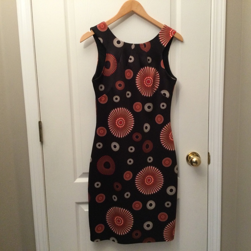 Smashed Lemon Art Deco Sleeveless Dress Size 8